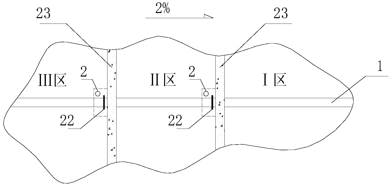 Rainwater and pollutant split-flow processing method and system for refuse landfill