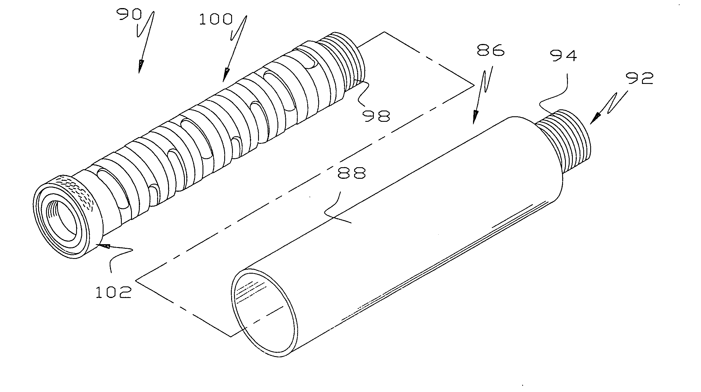 Assembly and noise suppressor for firearms