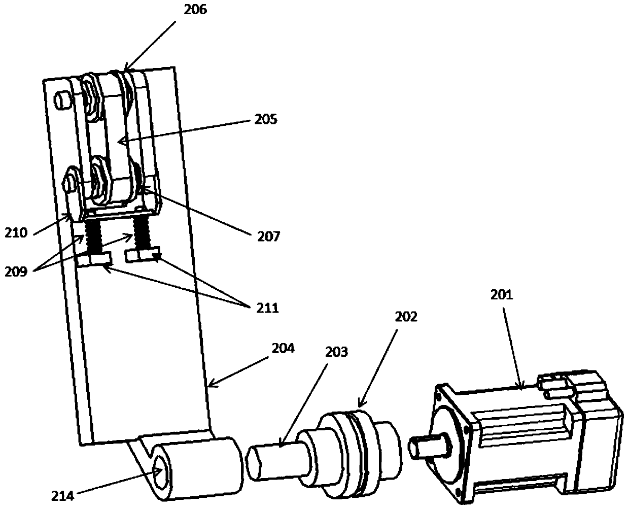 Middle supporting device used in large-size fan blade molding process