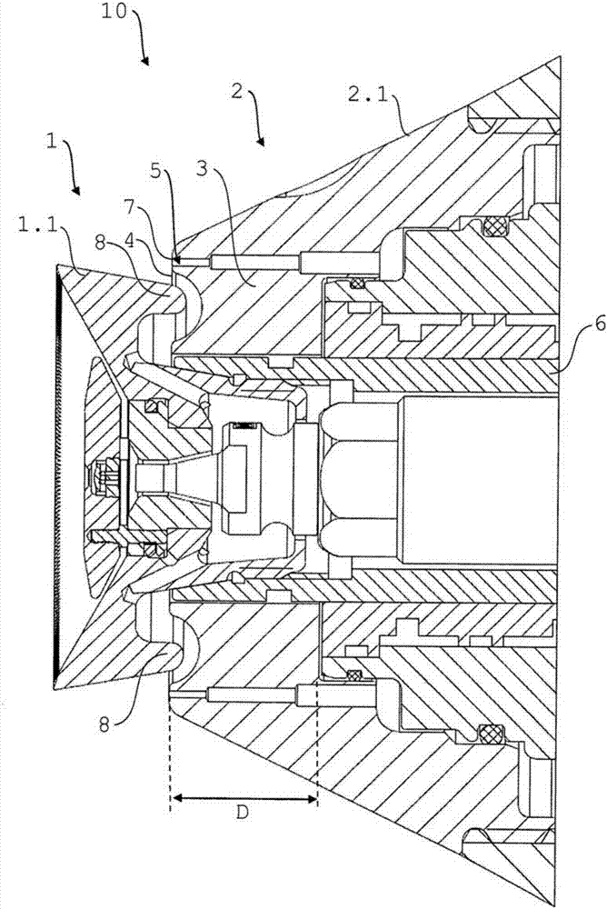 Bell cup or atomizer ring comprising an insulating coating