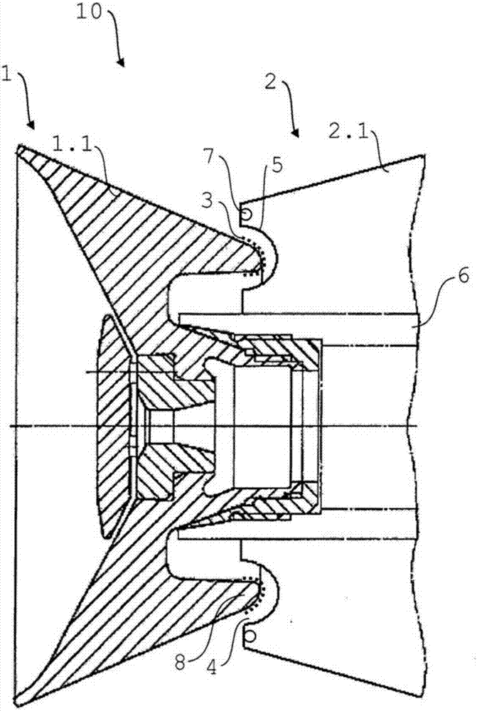 Bell cup or atomizer ring comprising an insulating coating