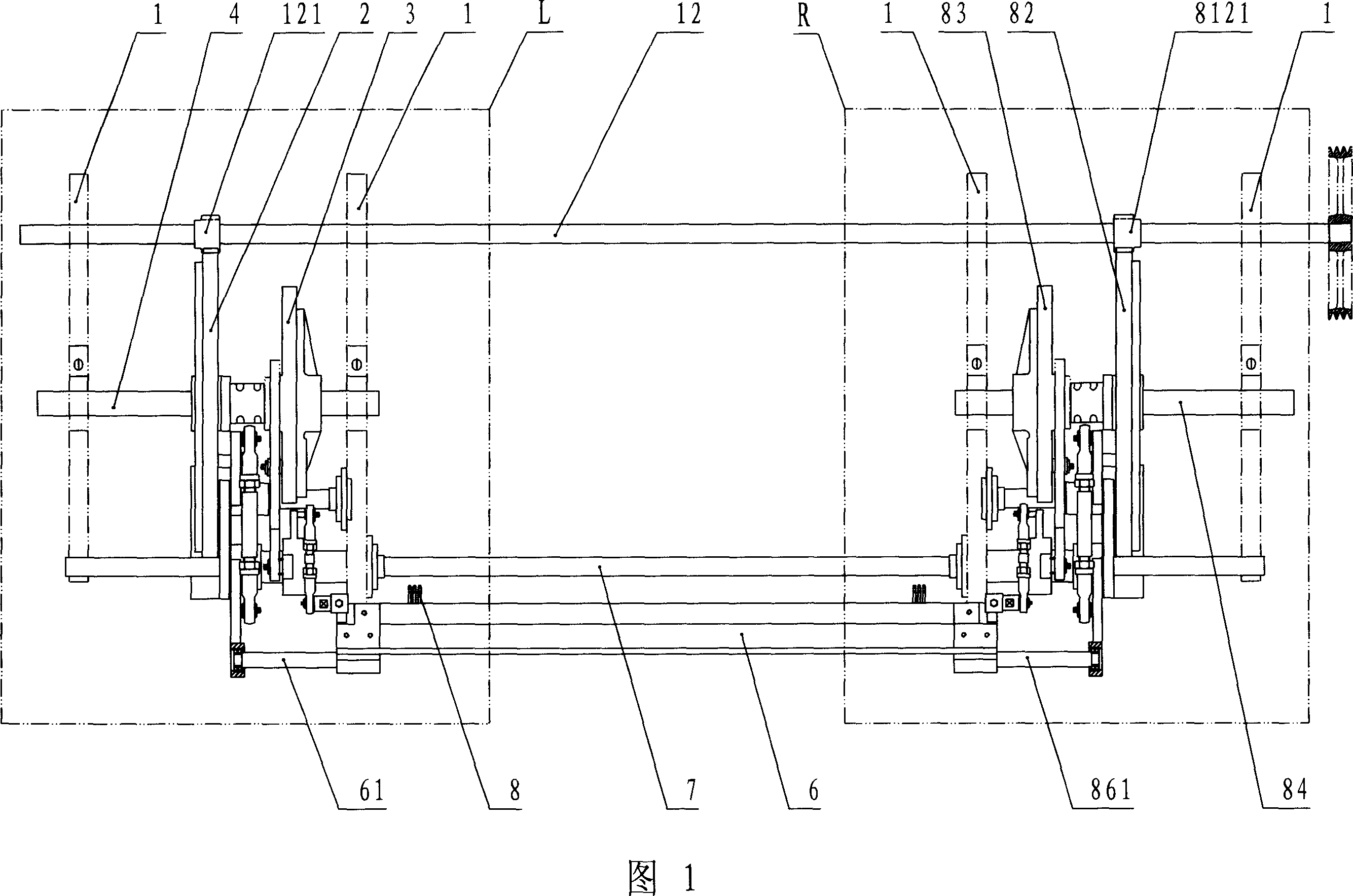 Driving apparatus of bottom hook frame in net knitting machine