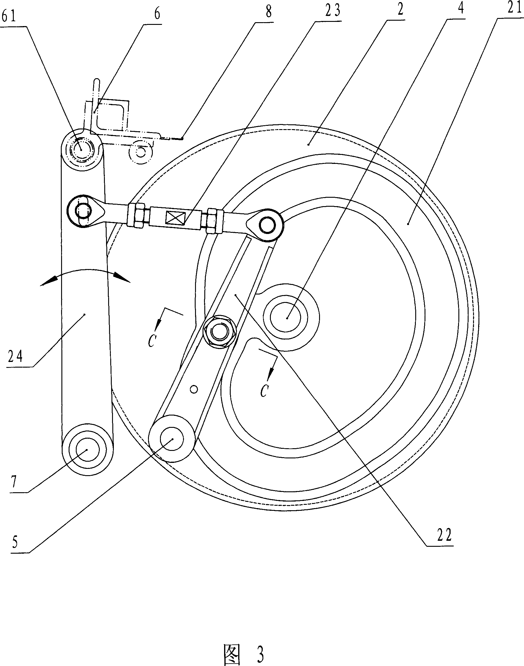 Driving apparatus of bottom hook frame in net knitting machine