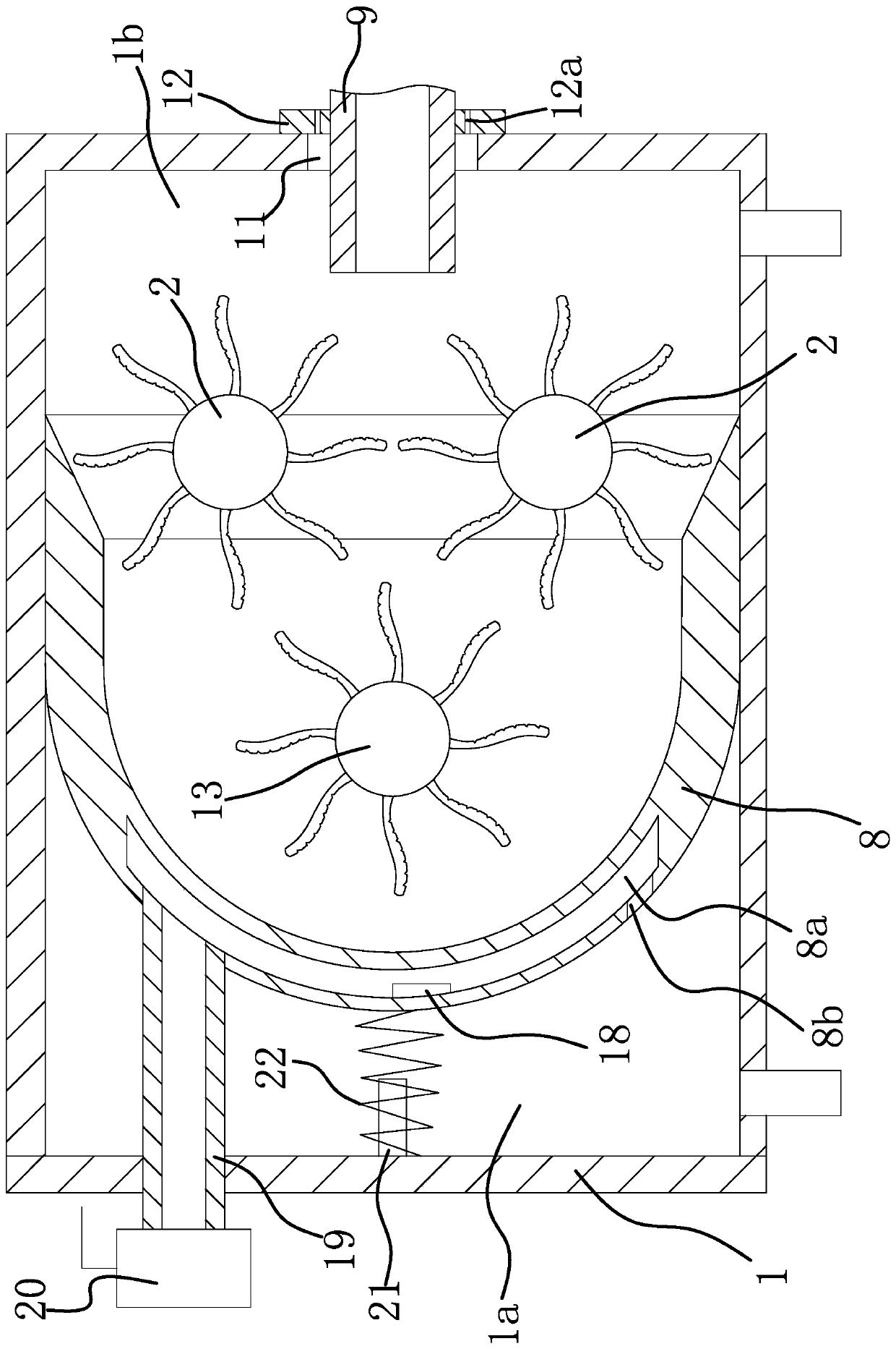 Environmental-friendly particle food drying and stirring device