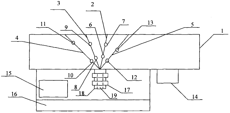 Model platform for slide surge tests and method for researching original waves