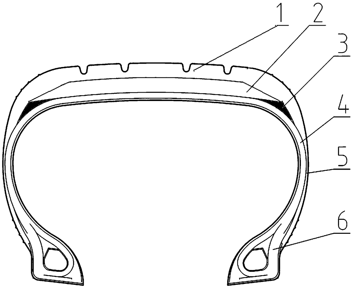 Aviation radial tire carcass layer coating