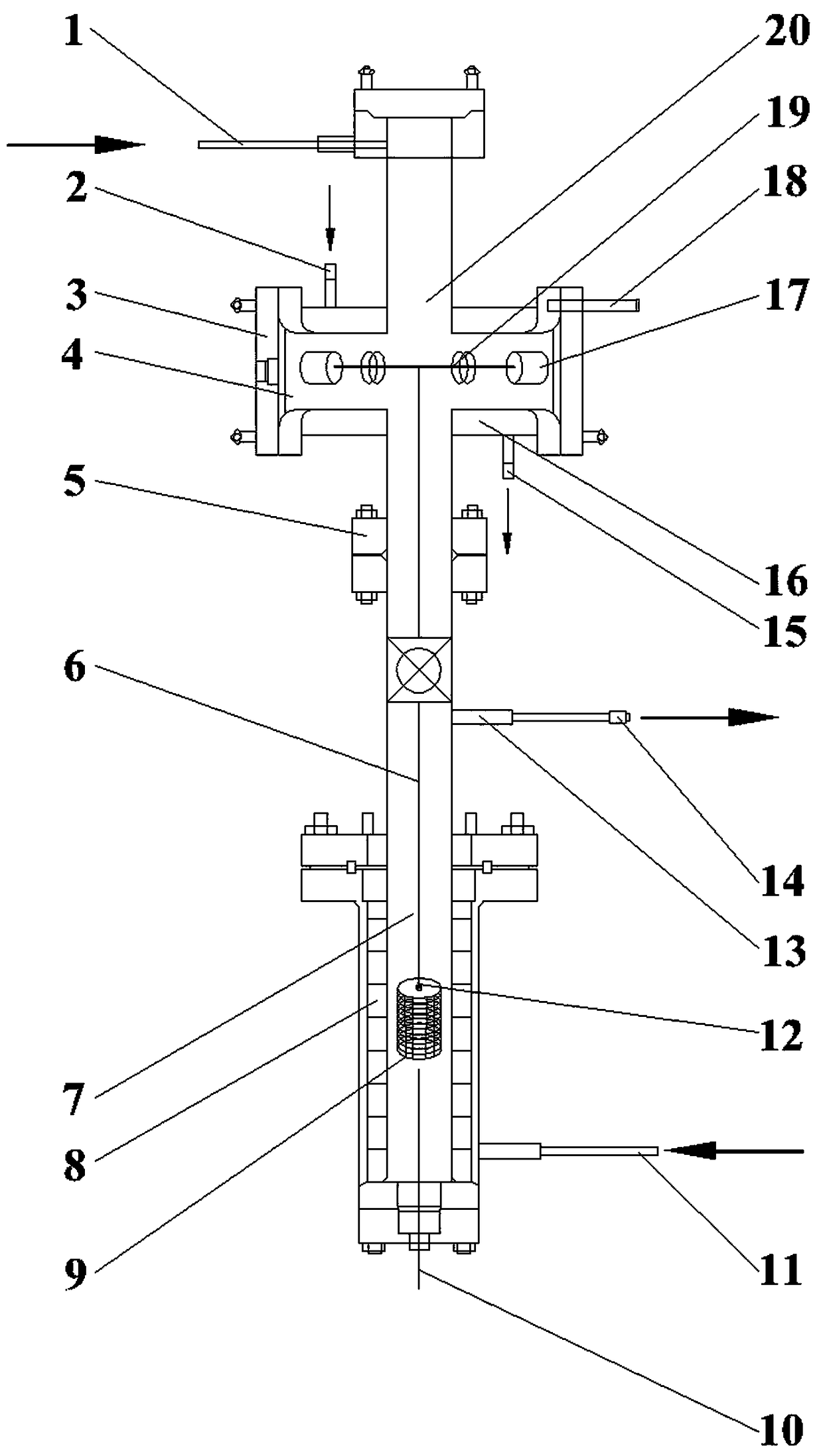 Transient experimental device and method for high temperature and high pressure evaluation of catalysts