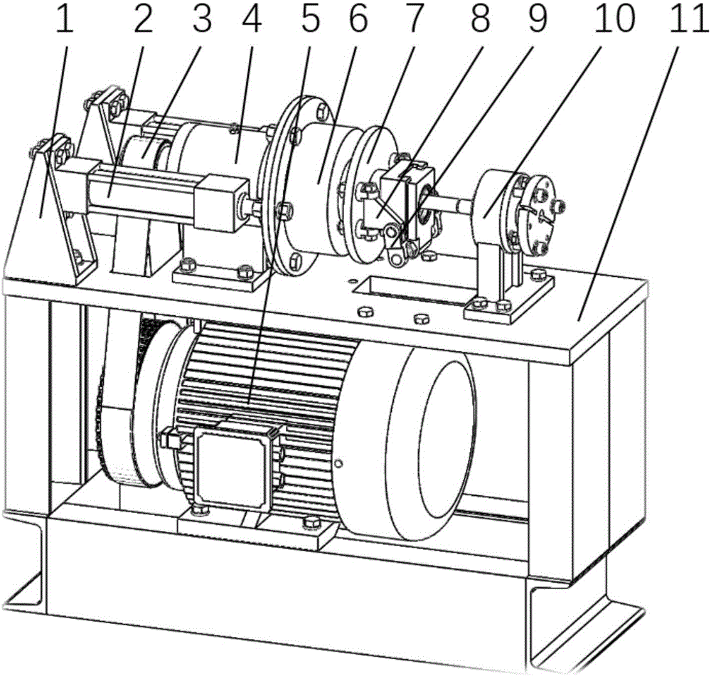 Variable-frequency centrifugal rod pipe blanking machine based on hydraulic compensation