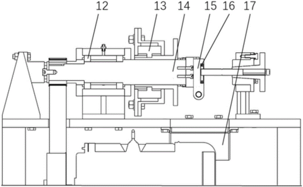 Variable-frequency centrifugal rod pipe blanking machine based on hydraulic compensation