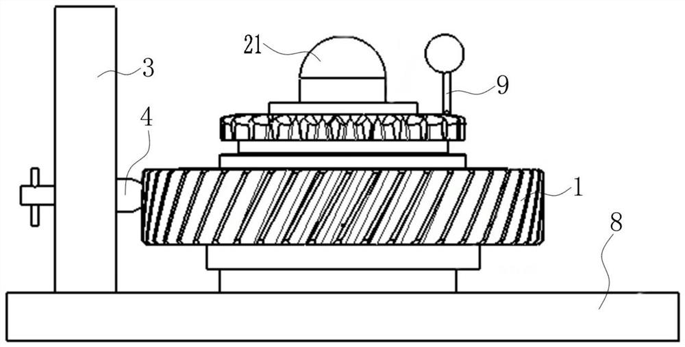 Gear positioning device, gear measuring device and measuring method