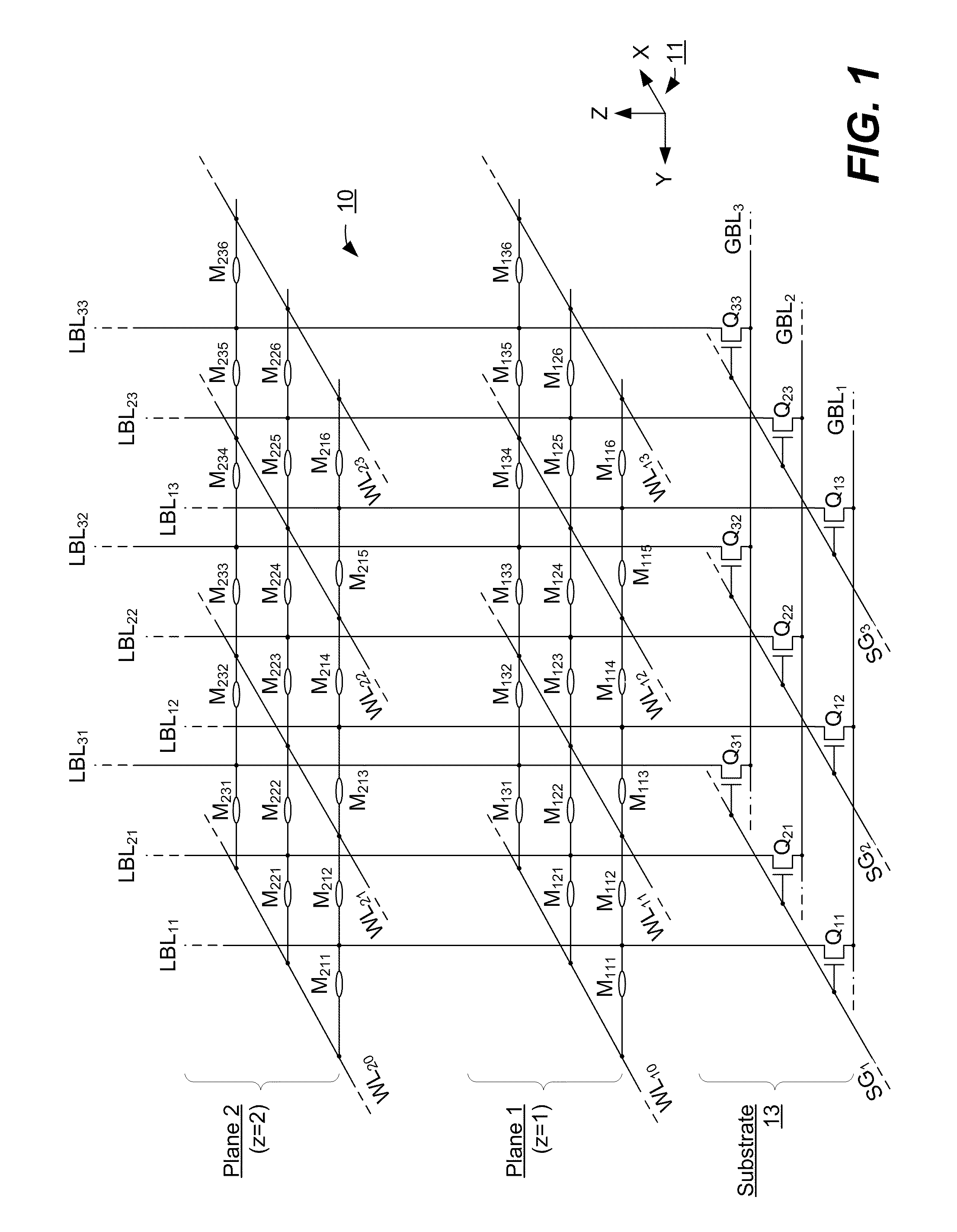 Non-volatile memory having 3D array of read/write elements and read/write circuits and method thereof