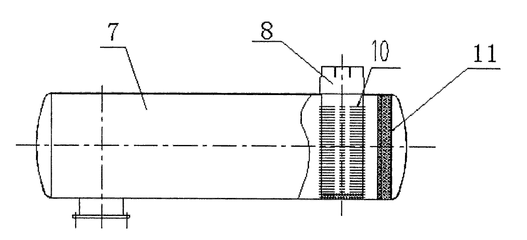 Silencing exhaust device for high-power engine