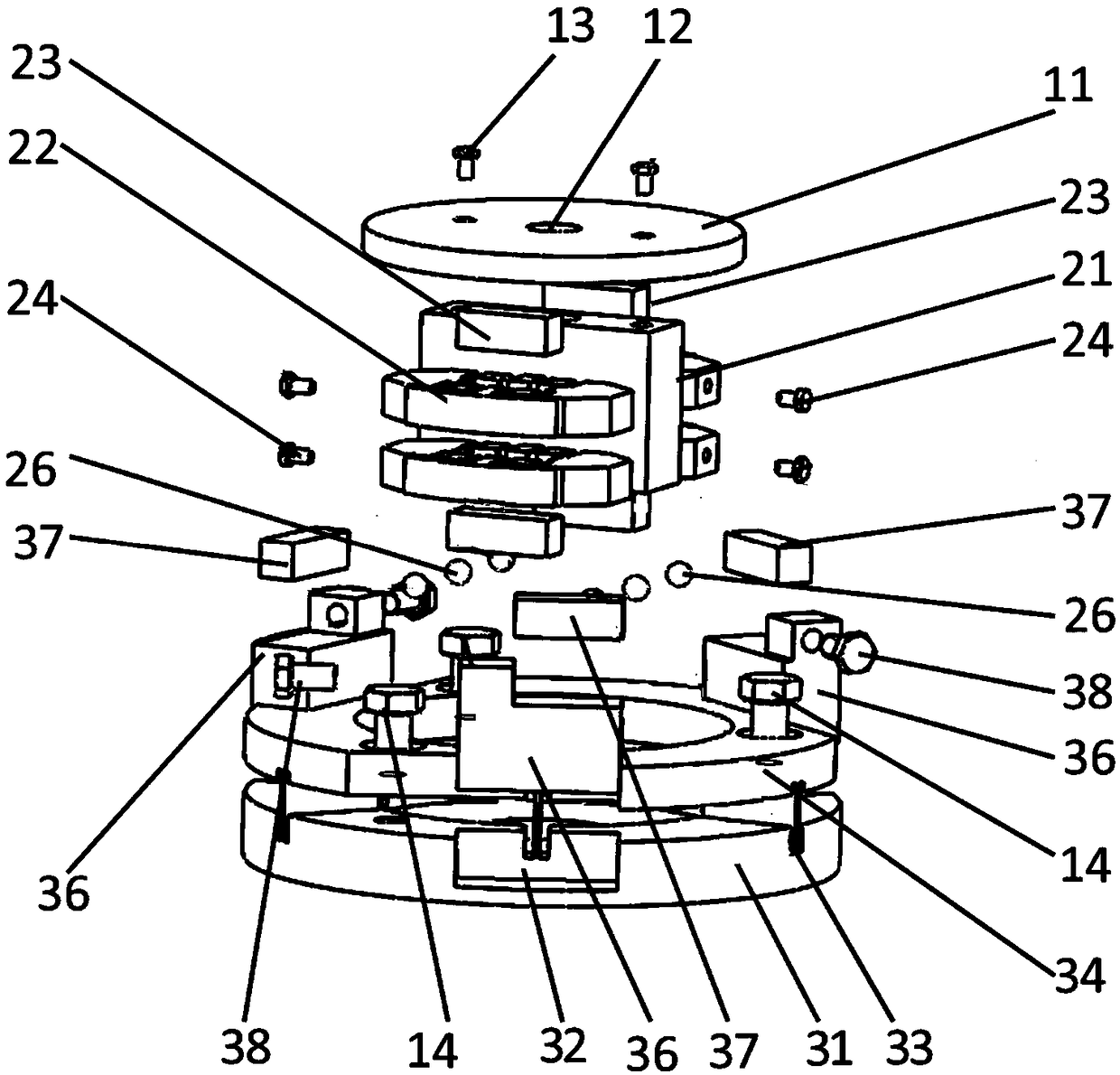 Rotary objective table for multi-station precise operation, and control method