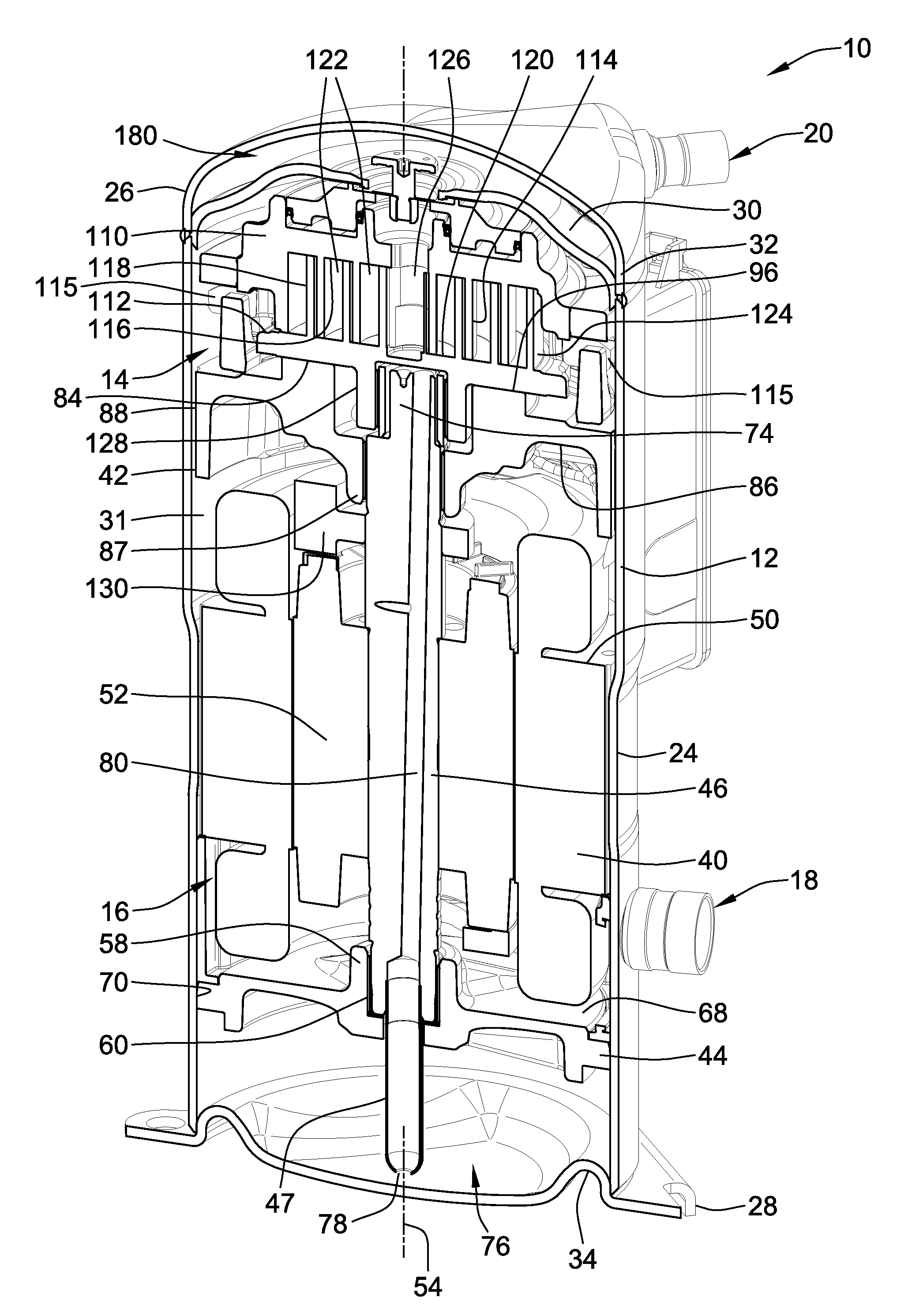 Floating scroll seal with retaining ring