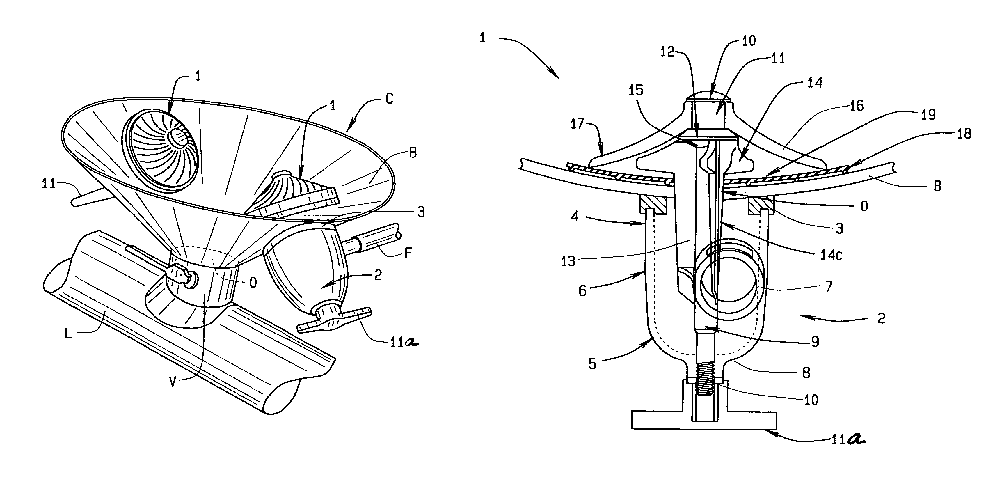 Aerator device inducing cyclonic flow