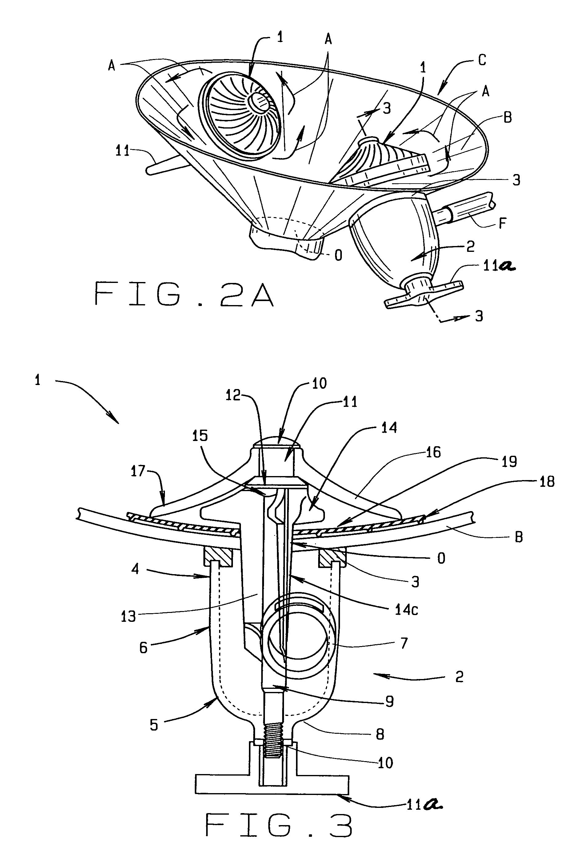 Aerator device inducing cyclonic flow