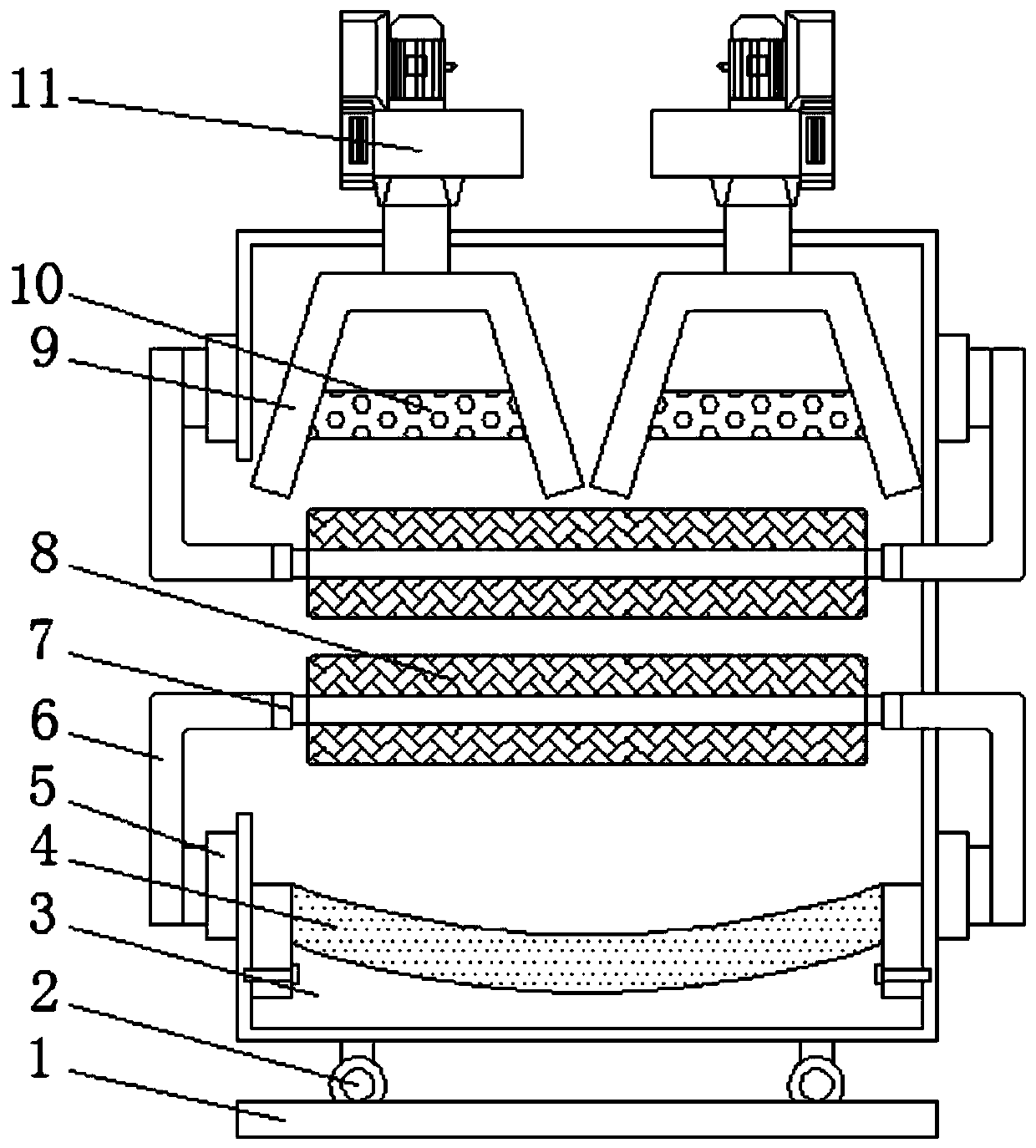 Shrinkage equipment with drying function for steel bar processing