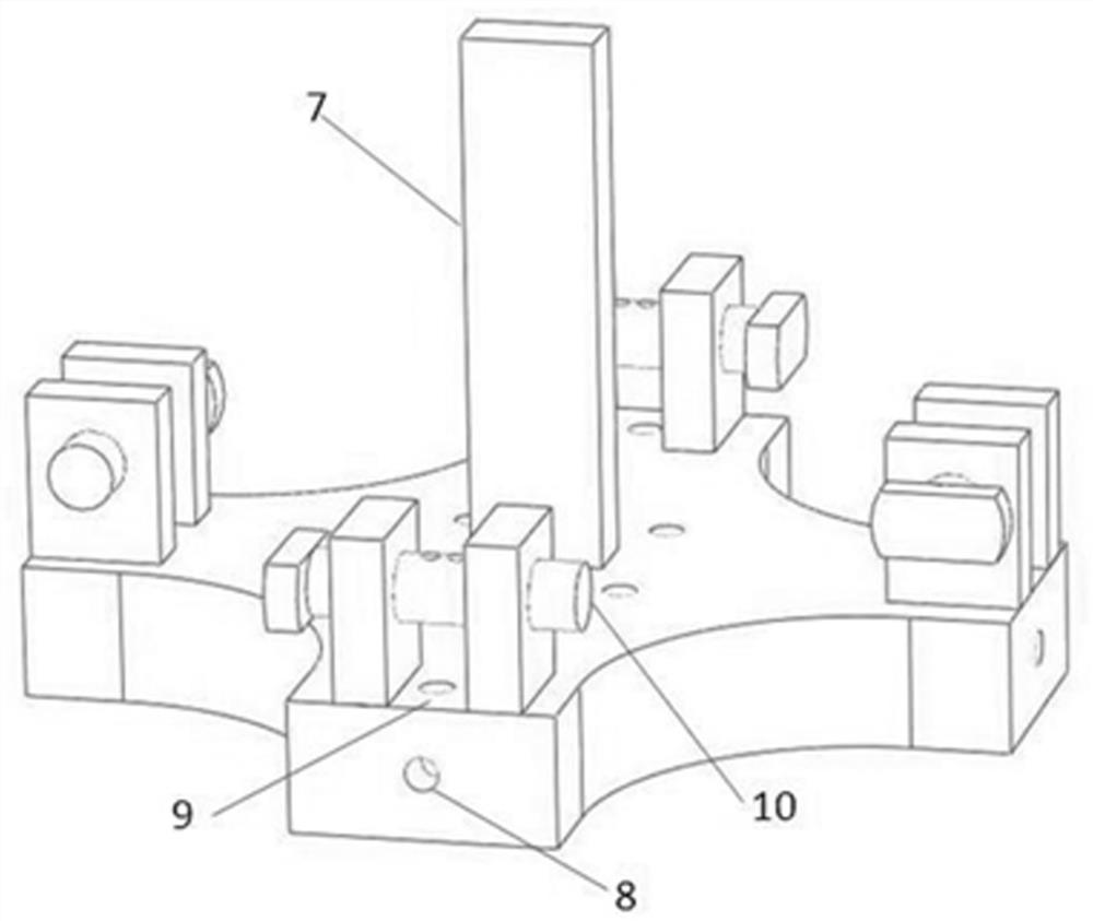 Biaxial tensile mechanical property testing device and method for multi-configuration test piece