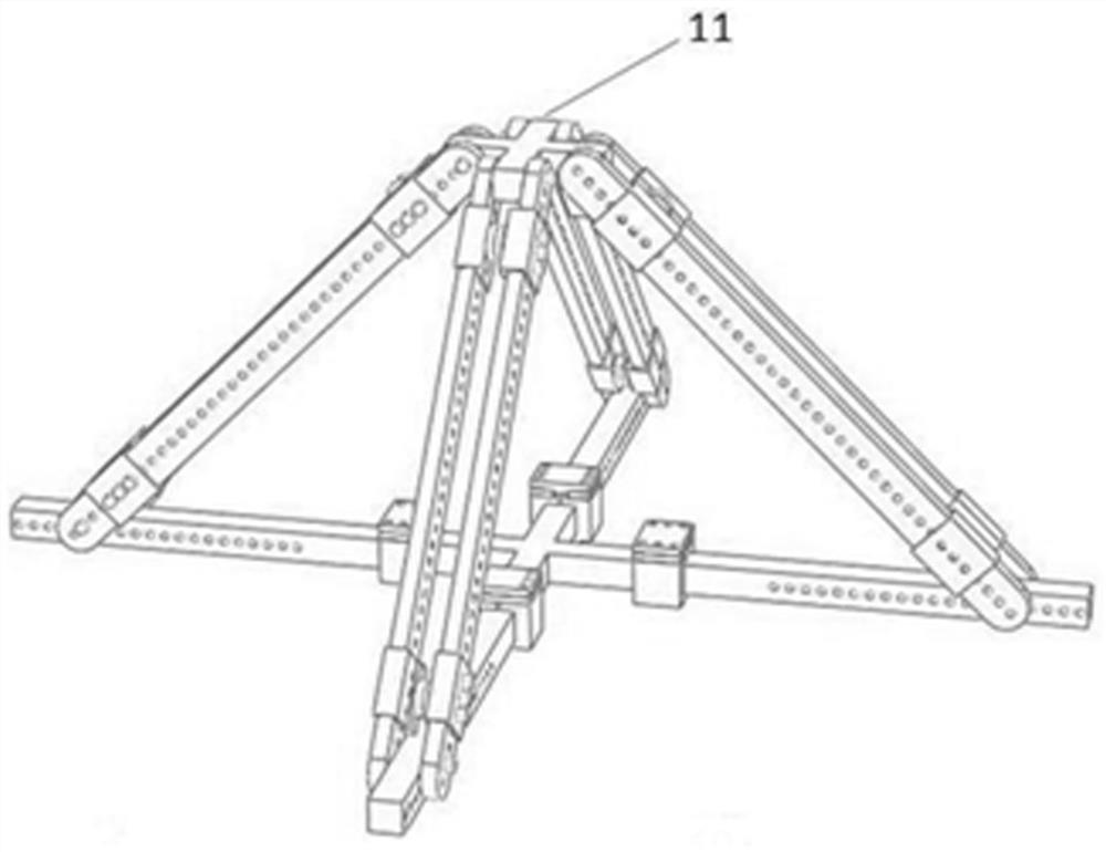 Biaxial tensile mechanical property testing device and method for multi-configuration test piece