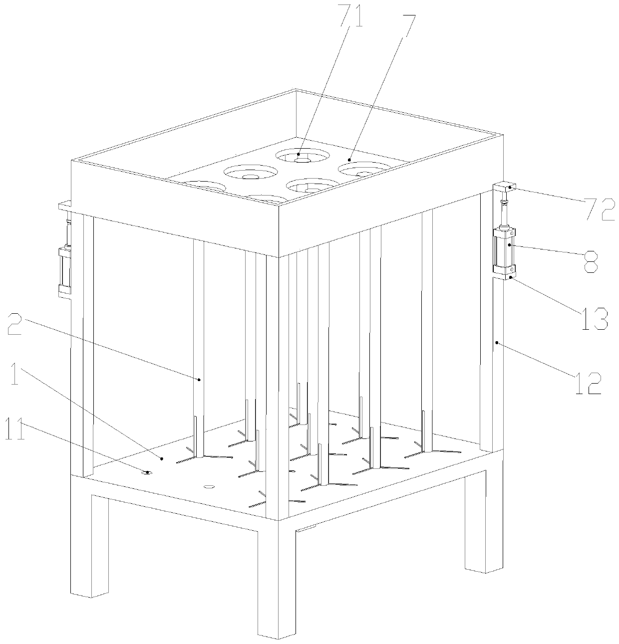 A bearing ring revolving frame