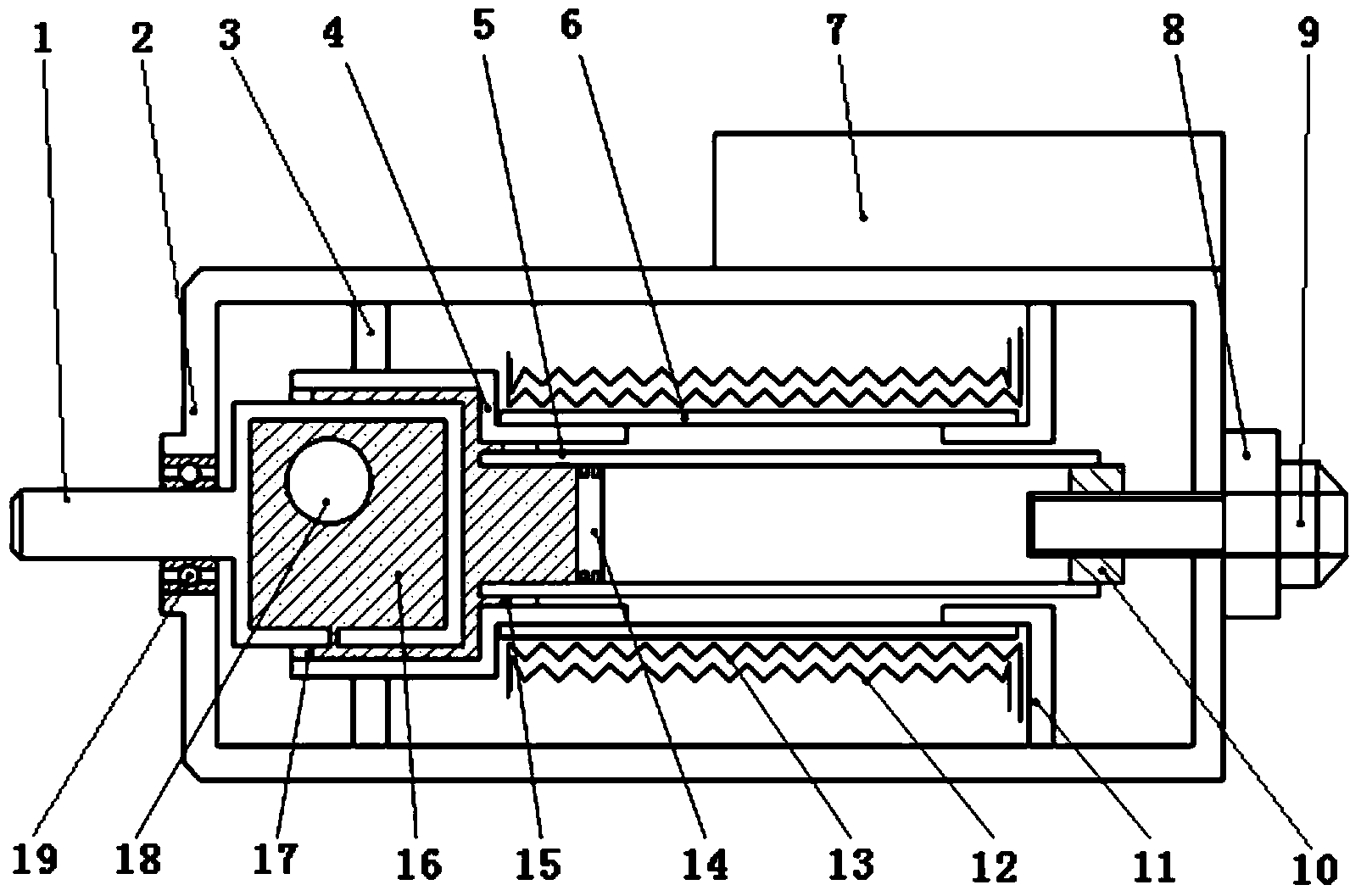 Voltage transformation type speed measurement device for magnetic liquid