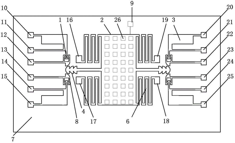 Microelectronic acceleration sensor and manufacturing process thereof