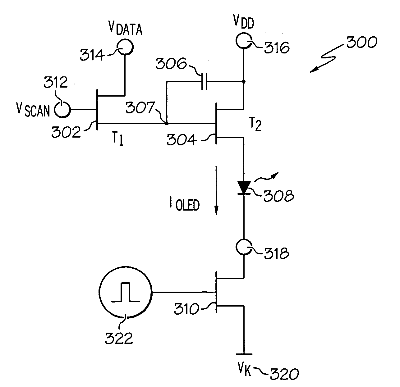 Active matrix organic light emitting diode display