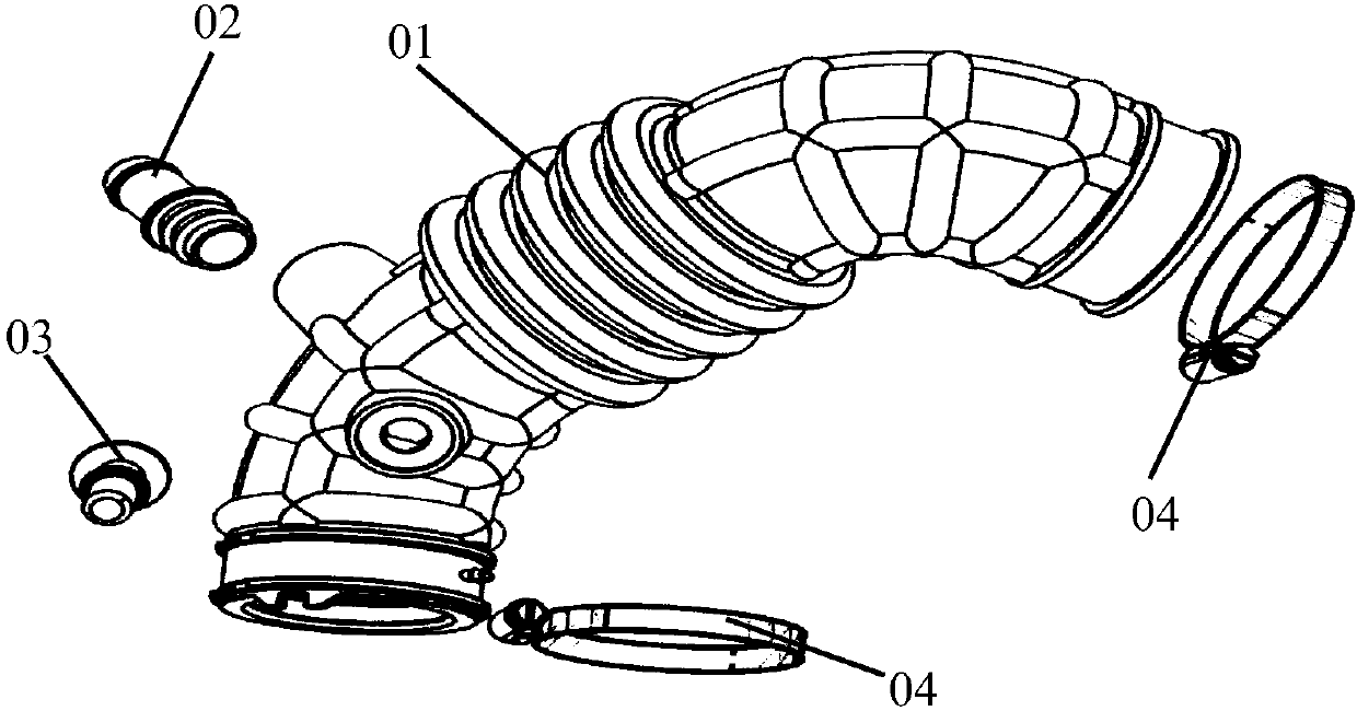 Air filter air outlet pipe