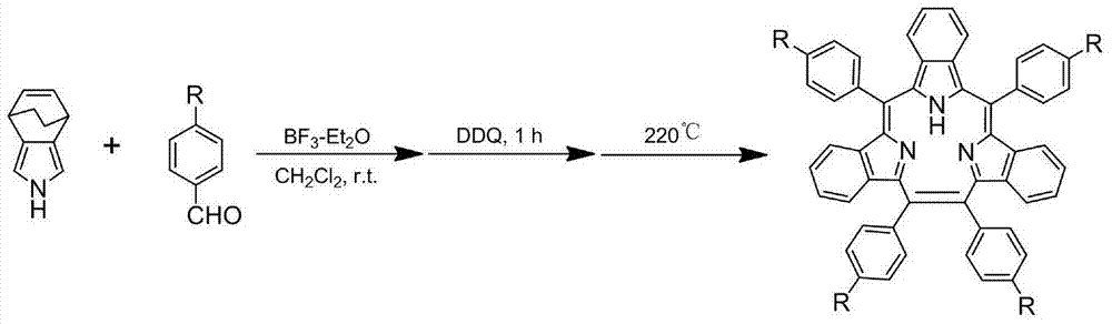 Synthesis method for triphyrin compound with no center coordination