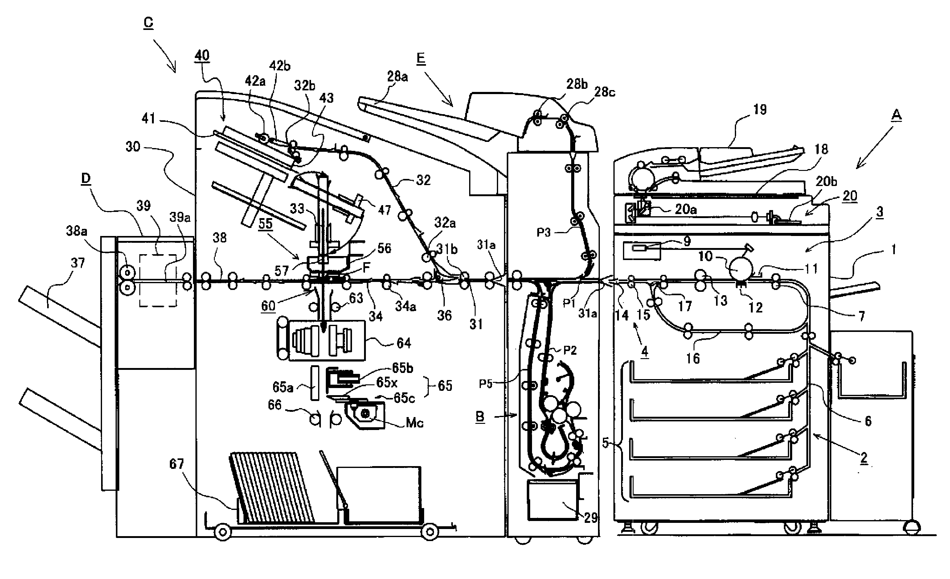 Bookbinding Apparatus and Image-Forming System Equipped with the Same