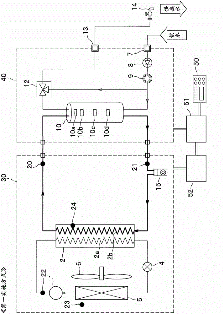 Heat pump hot-water supply device