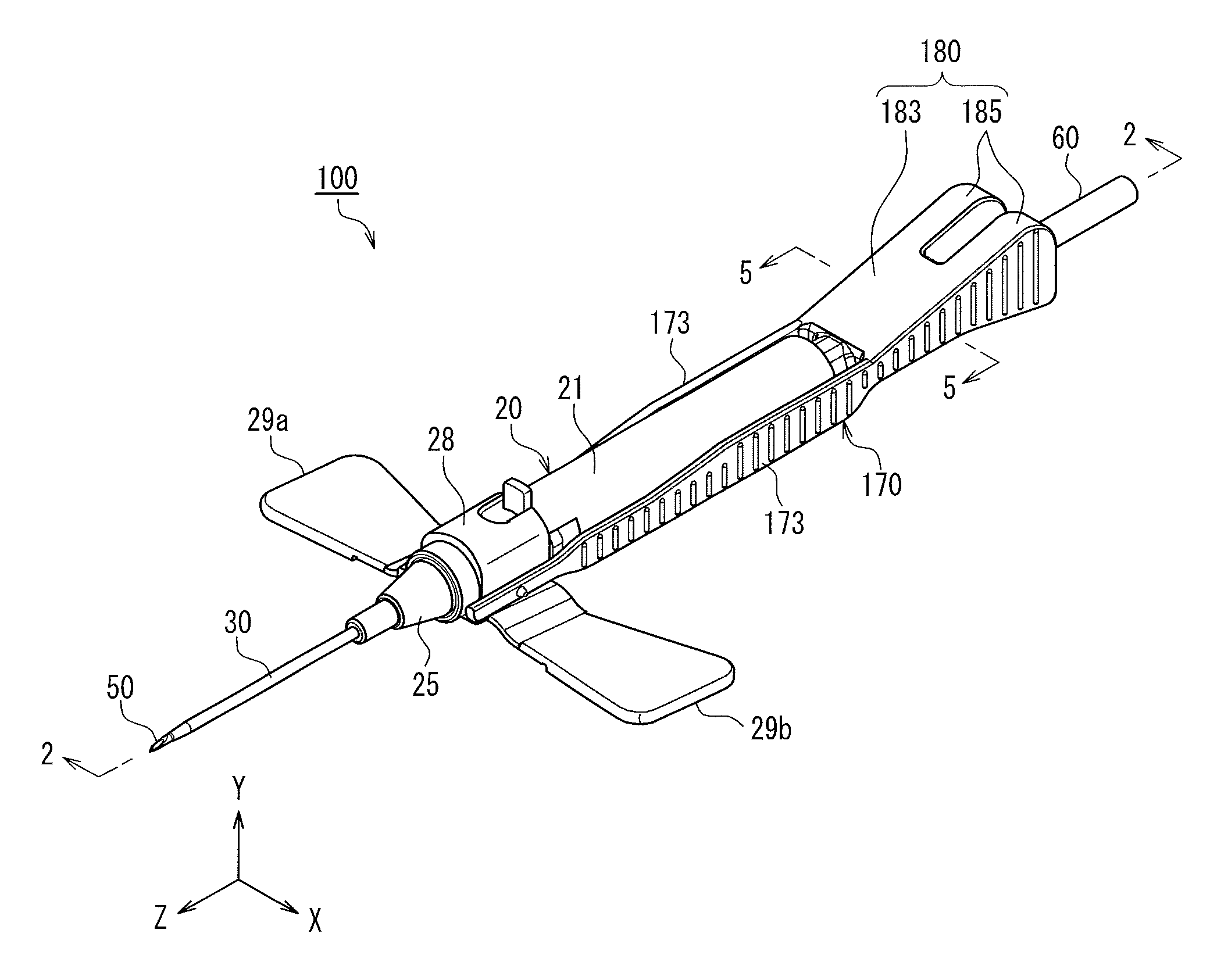 Indwelling needle device