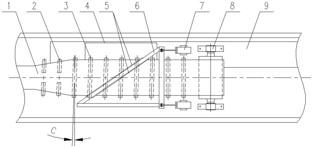 Belt type conveying and discharging device for shield tunneling machine