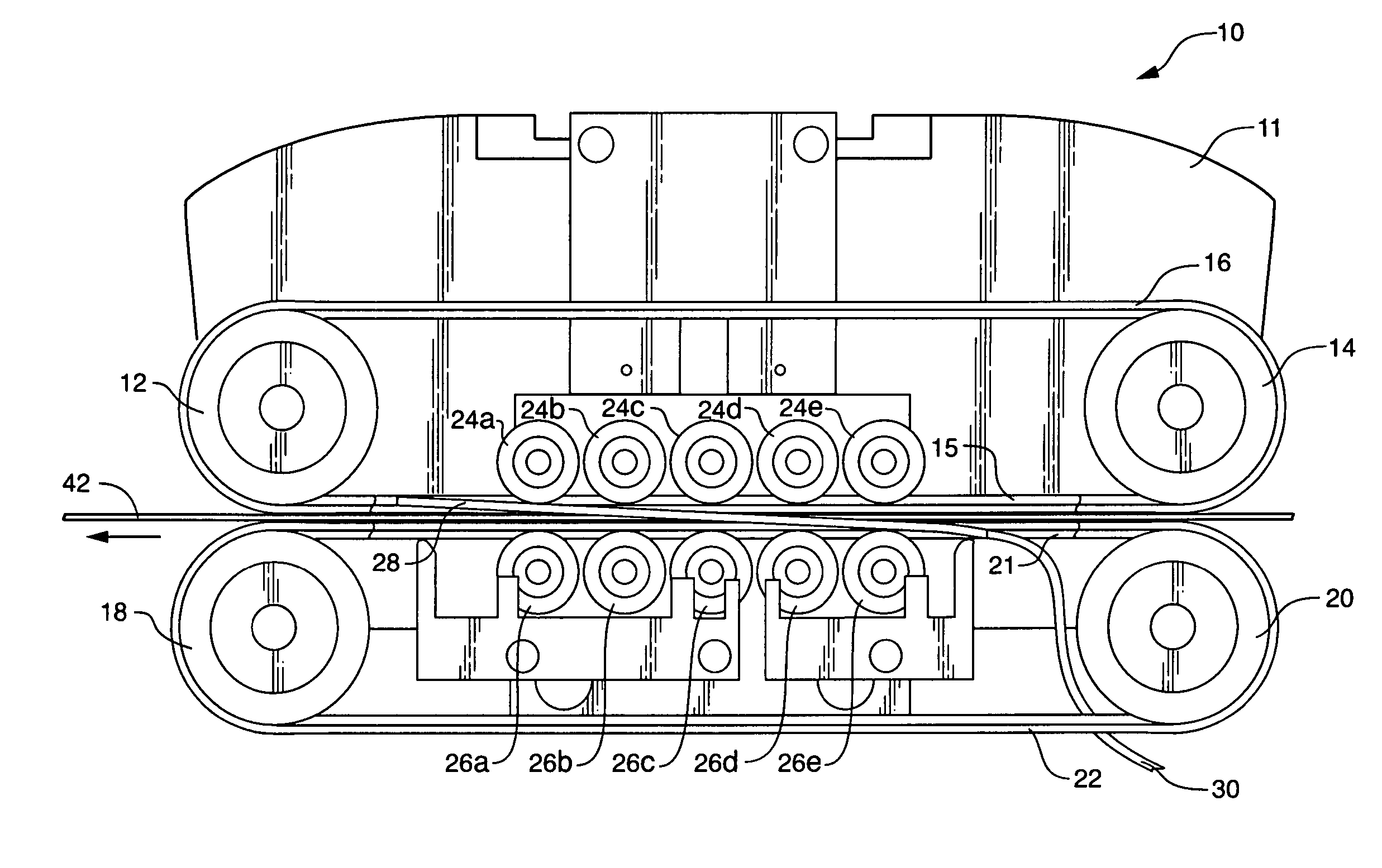 Film side sealing apparatus with closed-loop temperature control of a heater