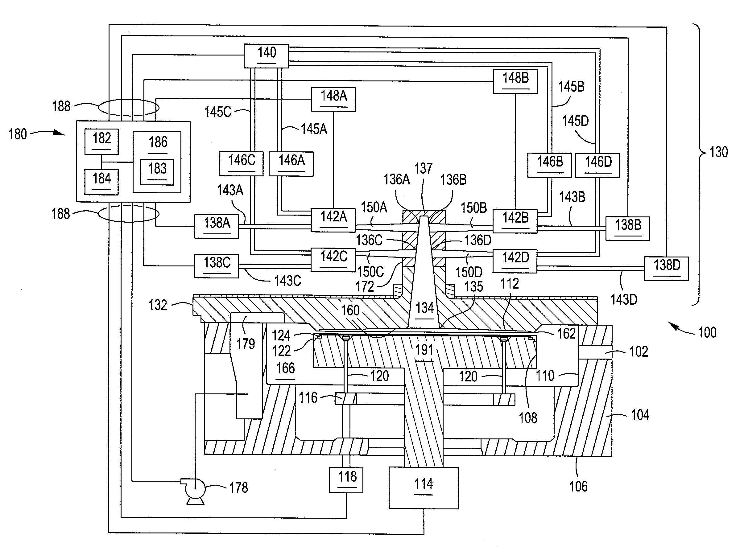 Process gas delivery for semiconductor process chamber