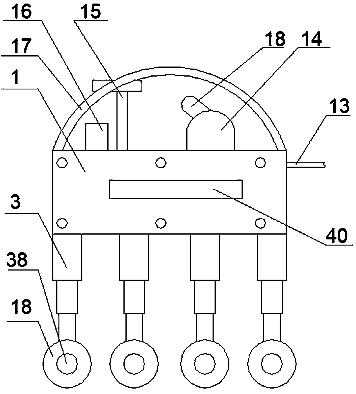 Super high-rise building fire extinguishing device