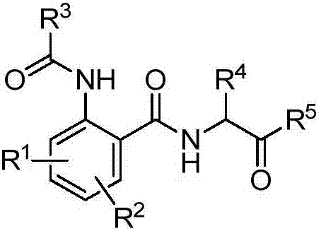 Amide derivative containing alpha-aminoketone structure and preparation method and application thereof