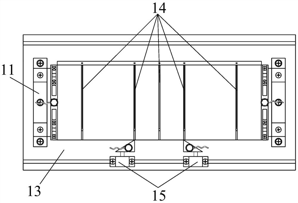 Device and system suitable for measuring conductivity of strip-shaped electrical material at different temperatures