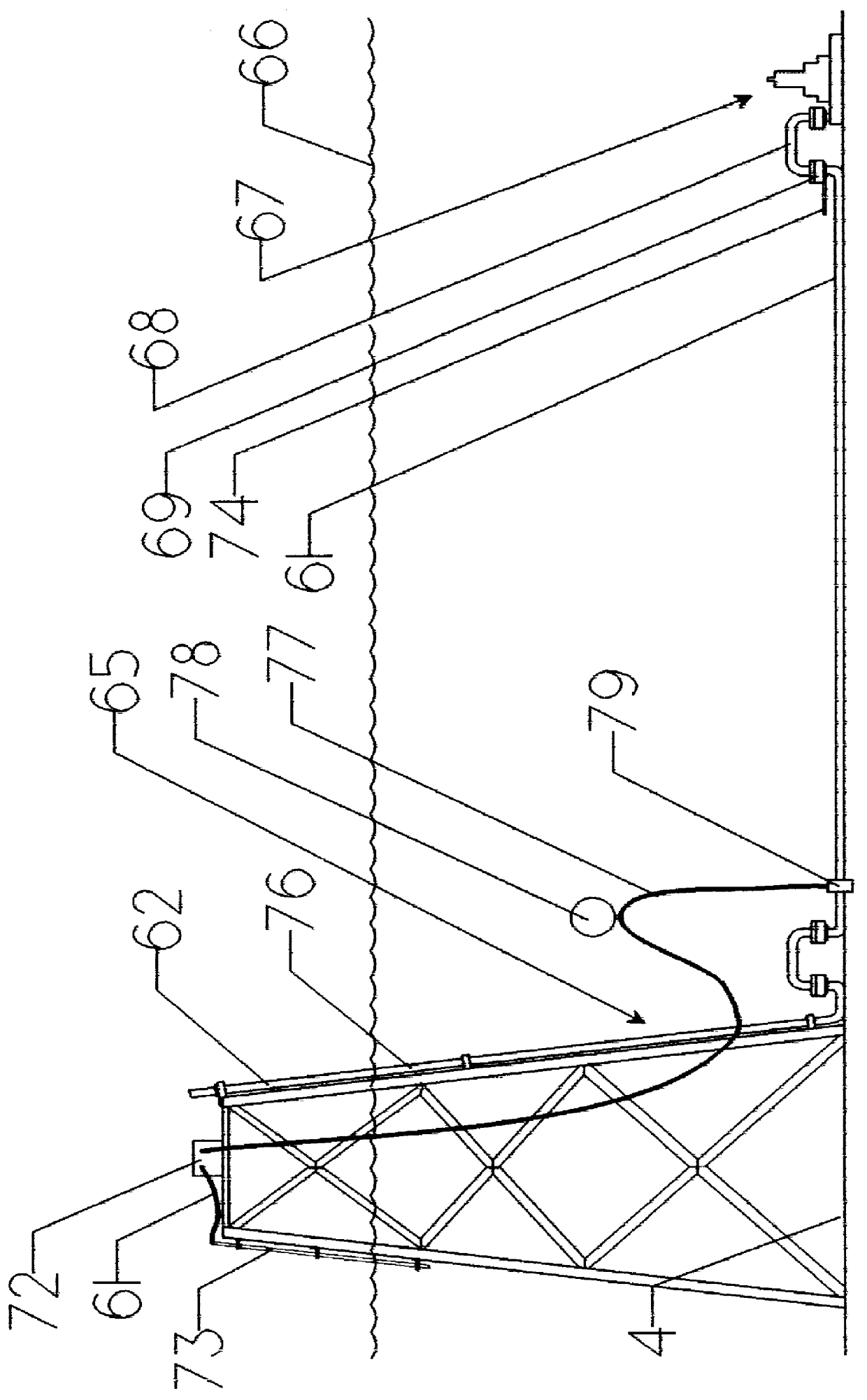 Marine pipeline heated with alternating current