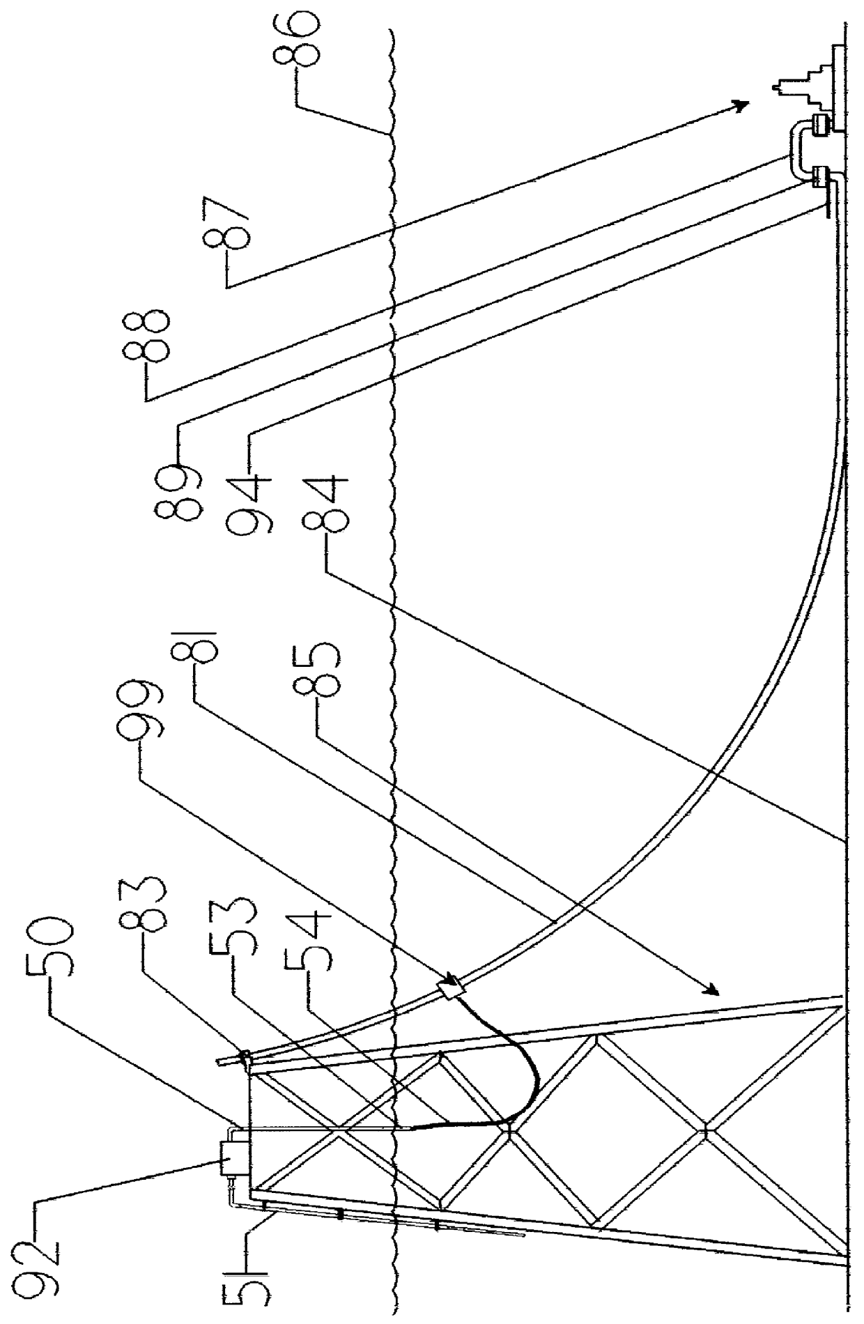 Marine pipeline heated with alternating current