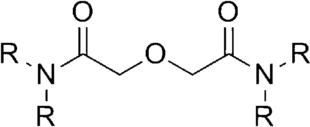 Method for synthesizing diamide podand extraction agent