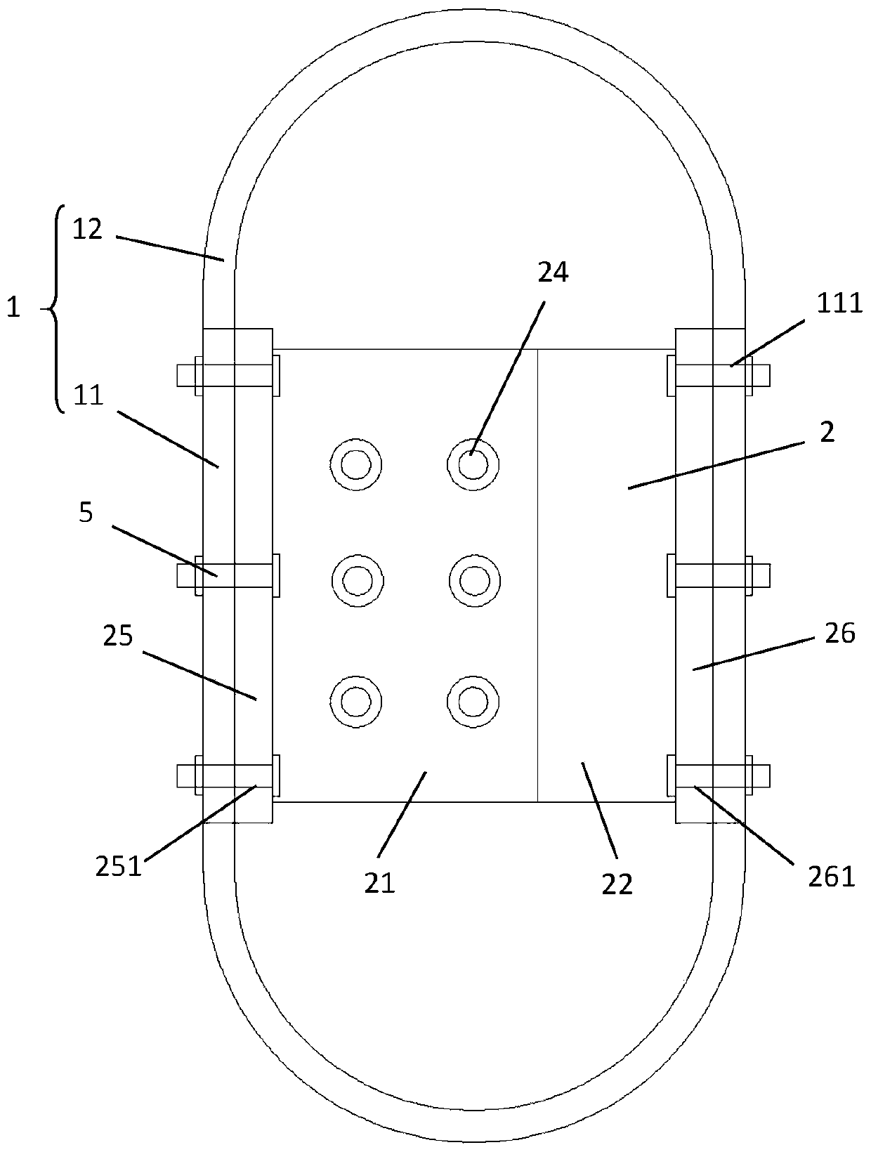 Composite shock absorbing graded yield damper