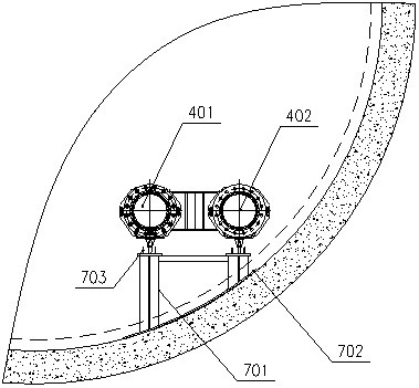 A mud pipe extension system and its construction method