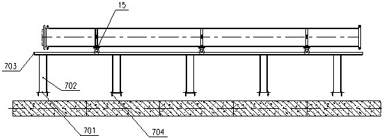 A mud pipe extension system and its construction method