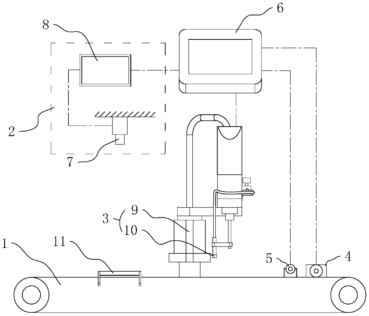 Industrial robot grabbing method based on visual following