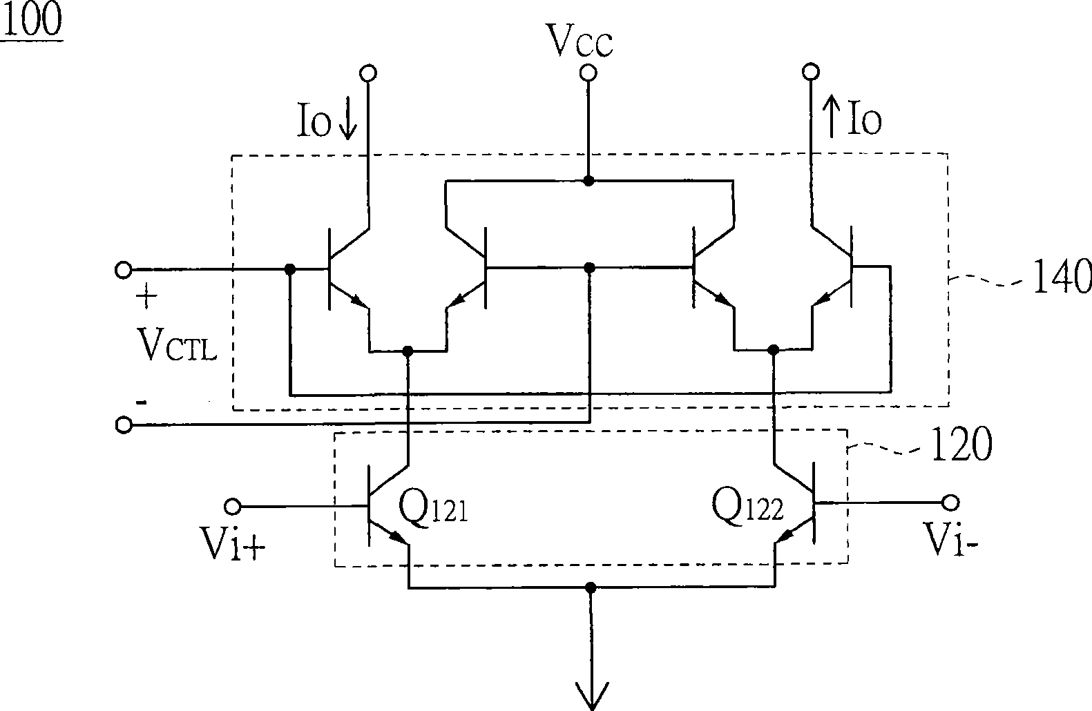 Amplifier with variable gain and high dynamic range