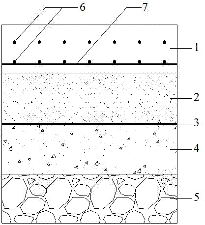 A double-layer glass fiber reinforced concrete pavement structure suitable for urban roads