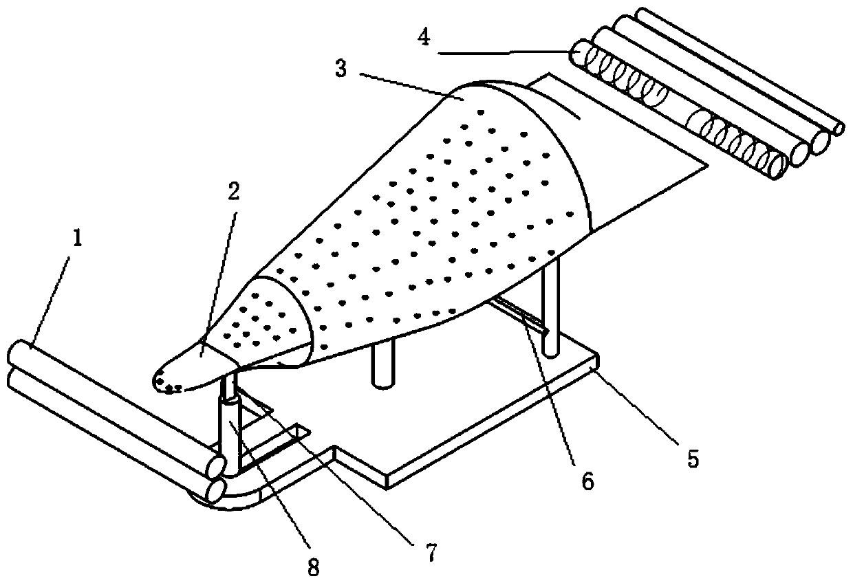 Plastic film unfolding frame