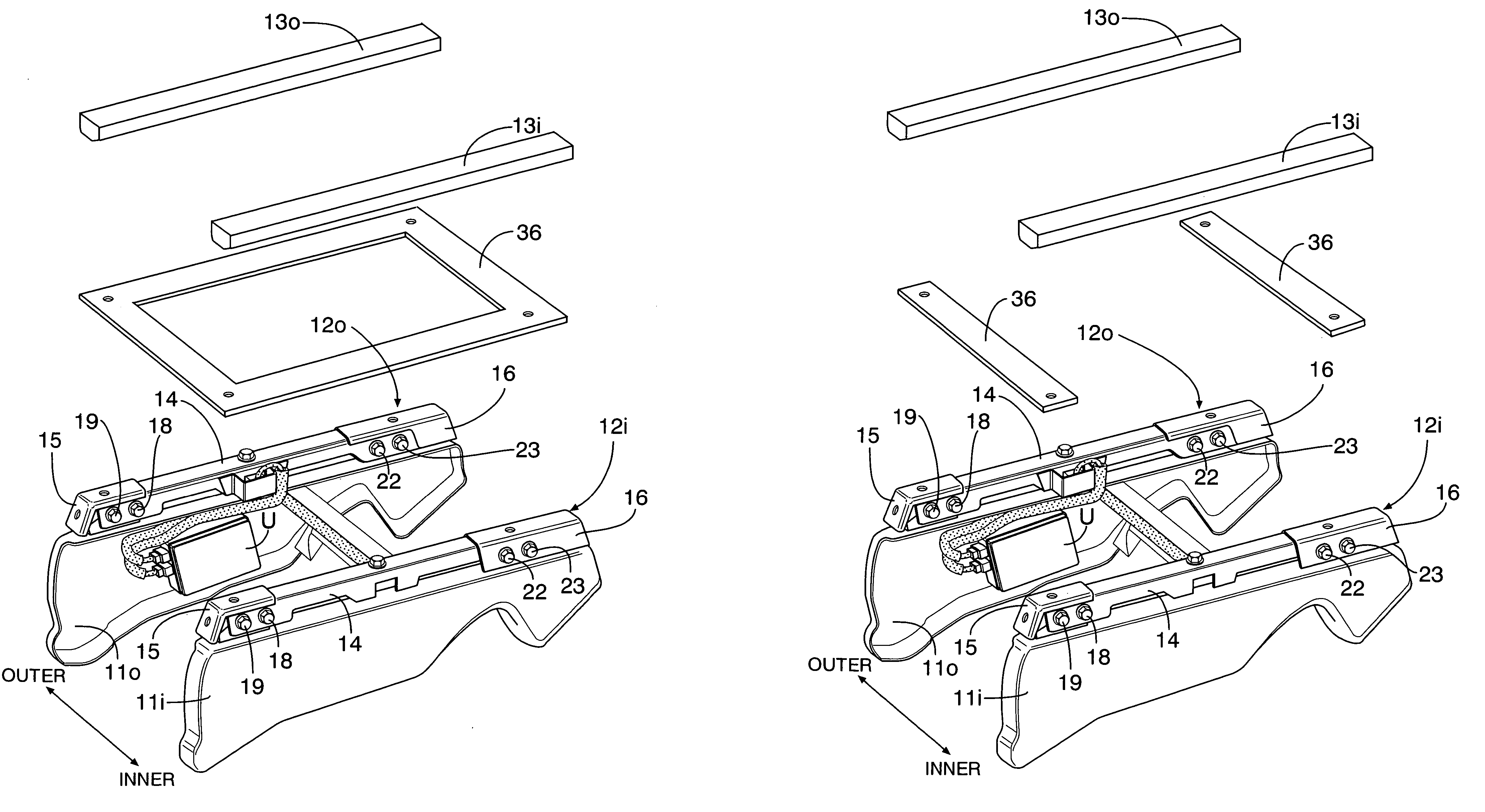 Occupant weight detection system having linked weight detection means with maintained positional relationships