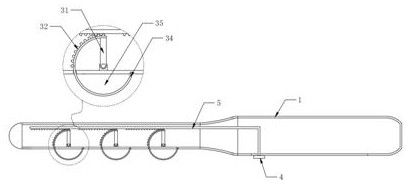 Internal sampling analysis device for gynaecology and obstetrics